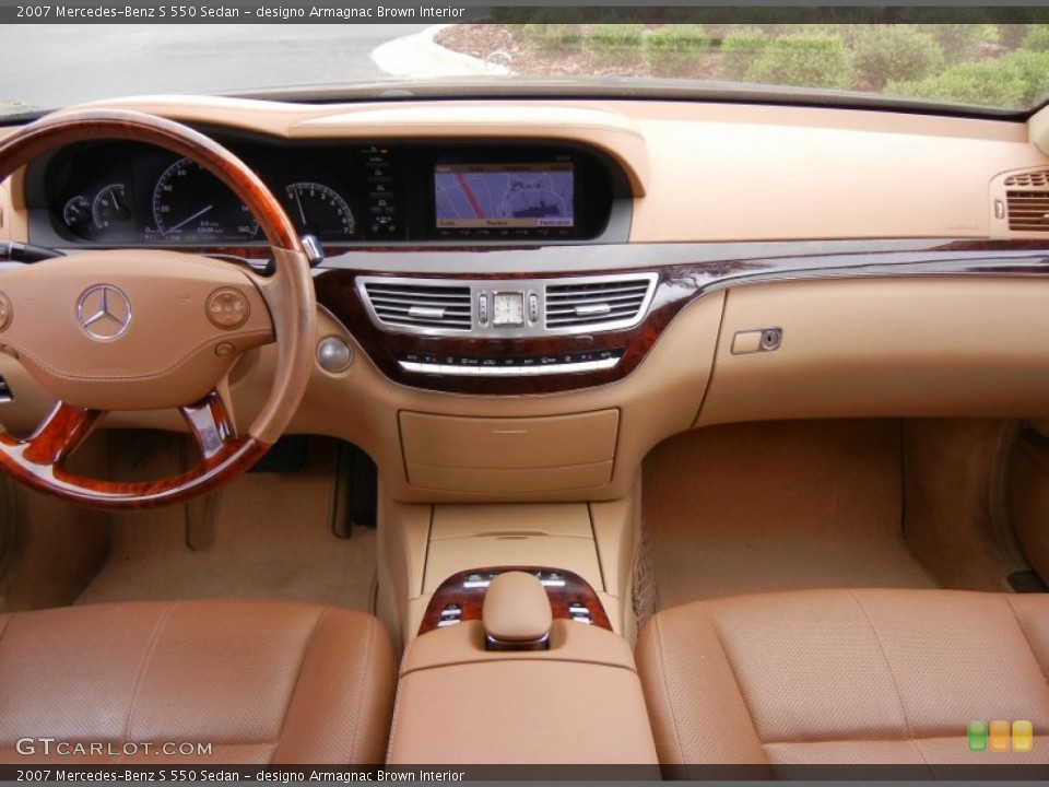 designo Armagnac Brown Interior Dashboard for the 2007 Mercedes-Benz S 550 Sedan #66914011