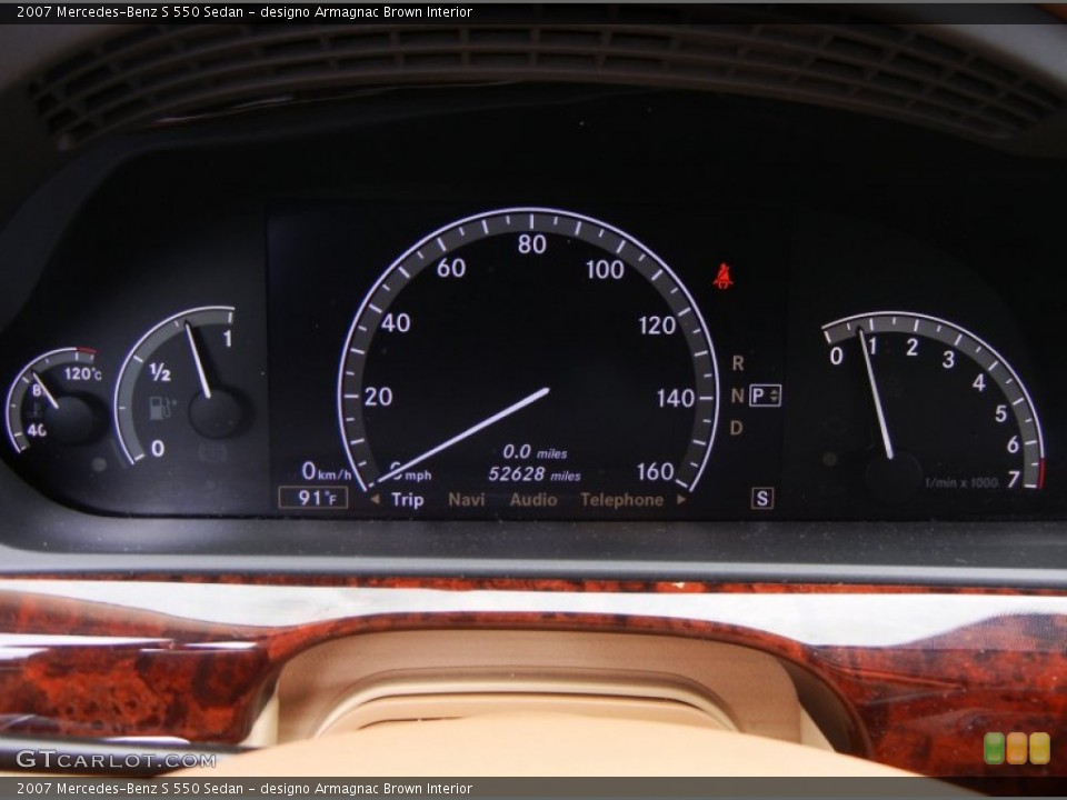 designo Armagnac Brown Interior Gauges for the 2007 Mercedes-Benz S 550 Sedan #66914023