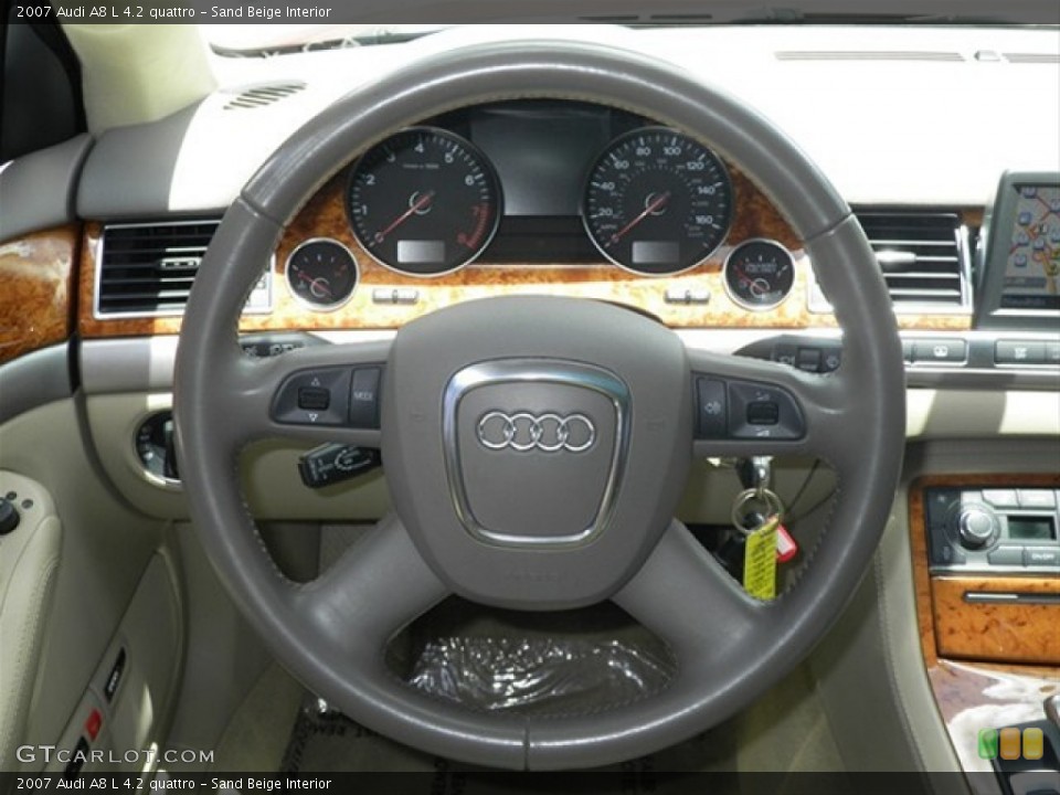 Sand Beige Interior Steering Wheel for the 2007 Audi A8 L 4.2 quattro #66914668