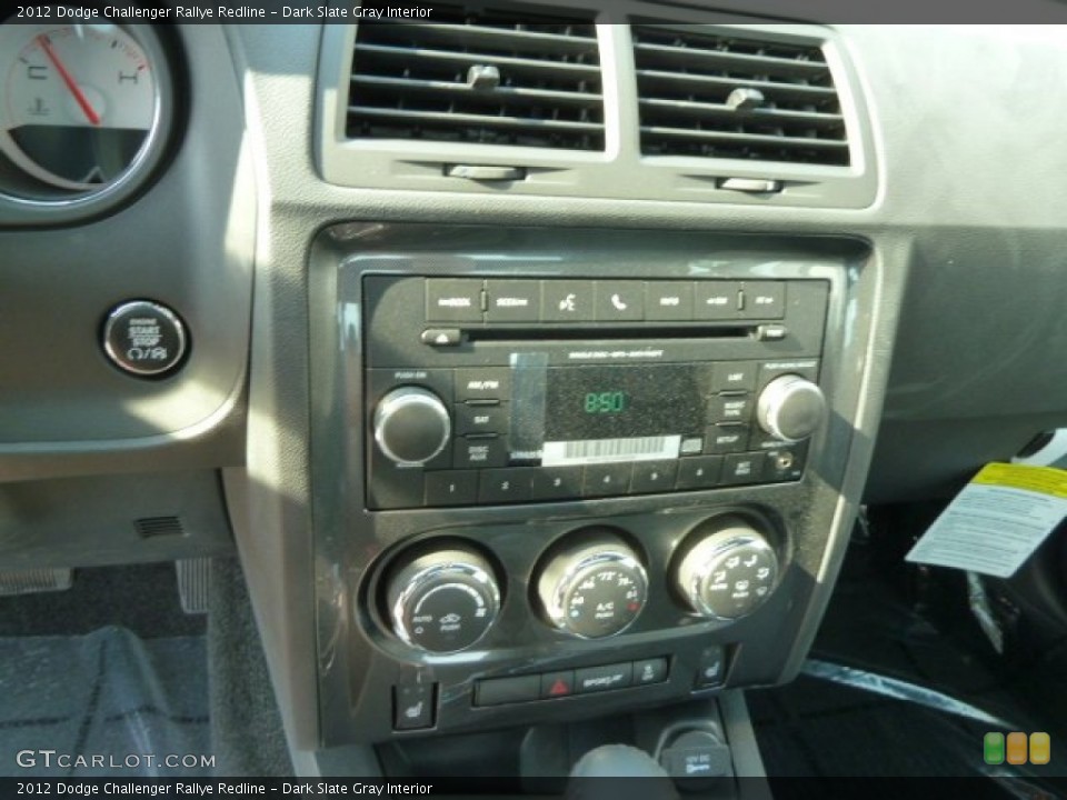 Dark Slate Gray Interior Controls for the 2012 Dodge Challenger Rallye Redline #66916870