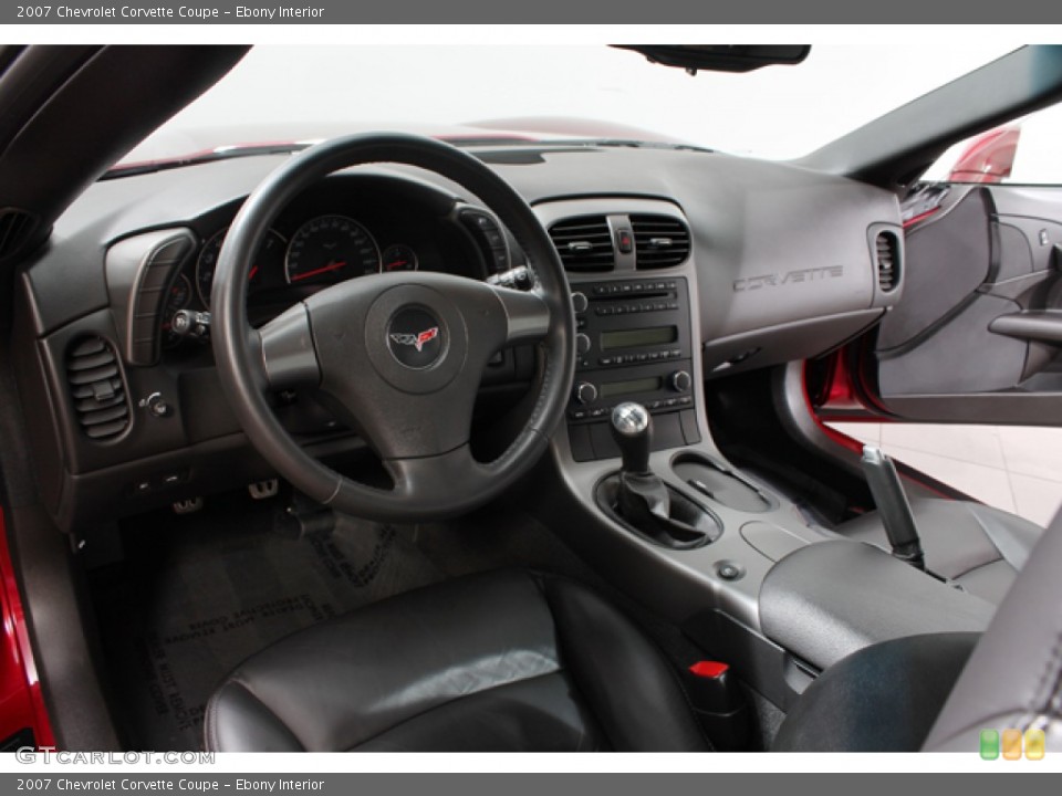 Ebony Interior Prime Interior for the 2007 Chevrolet Corvette Coupe #66918151