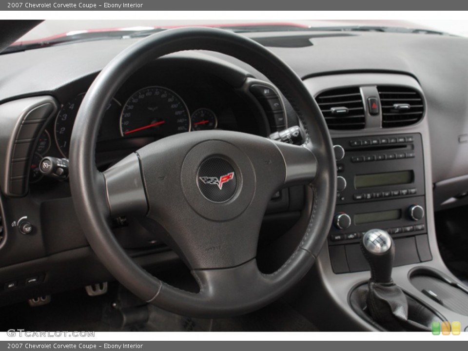 Ebony Interior Steering Wheel for the 2007 Chevrolet Corvette Coupe #66918160