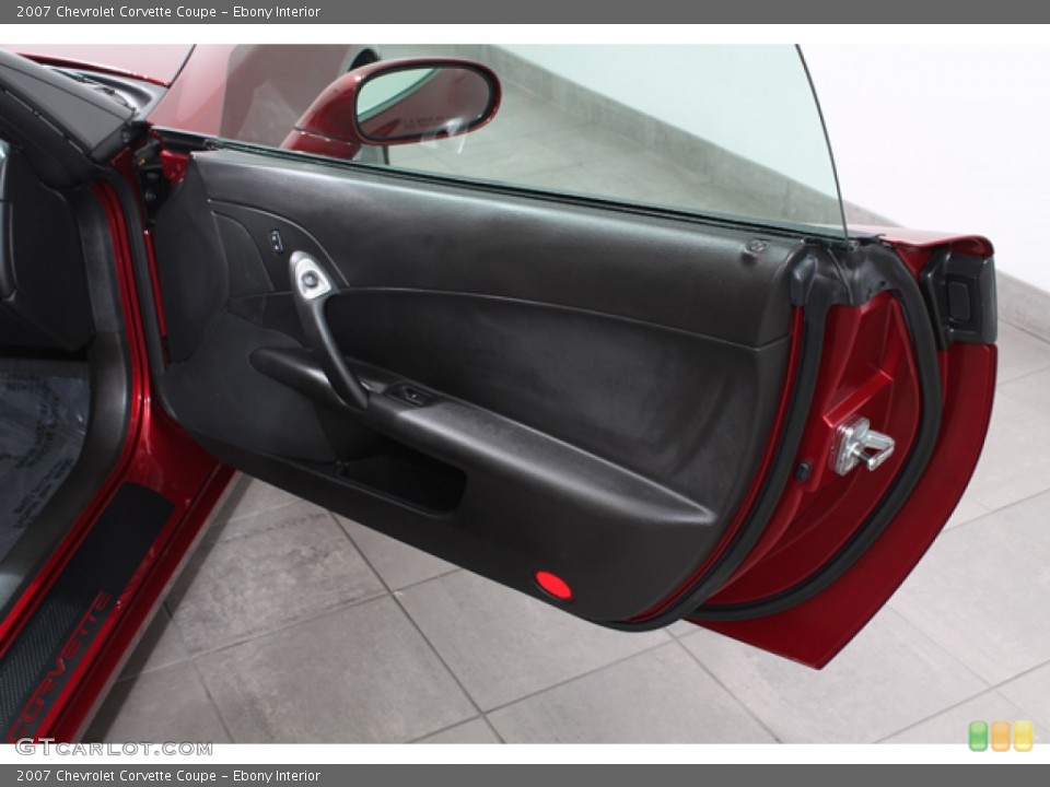 Ebony Interior Door Panel for the 2007 Chevrolet Corvette Coupe #66918220