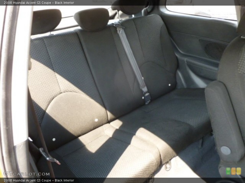 Black Interior Rear Seat for the 2008 Hyundai Accent GS Coupe #66921178