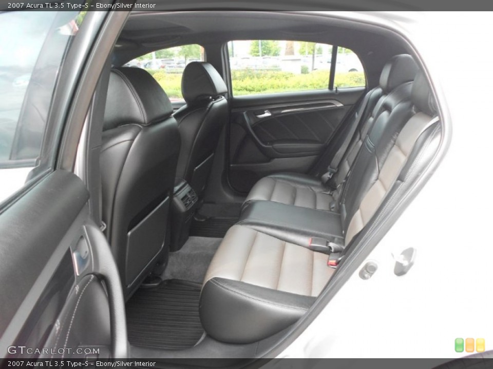 Ebony/Silver Interior Rear Seat for the 2007 Acura TL 3.5 Type-S #66922057
