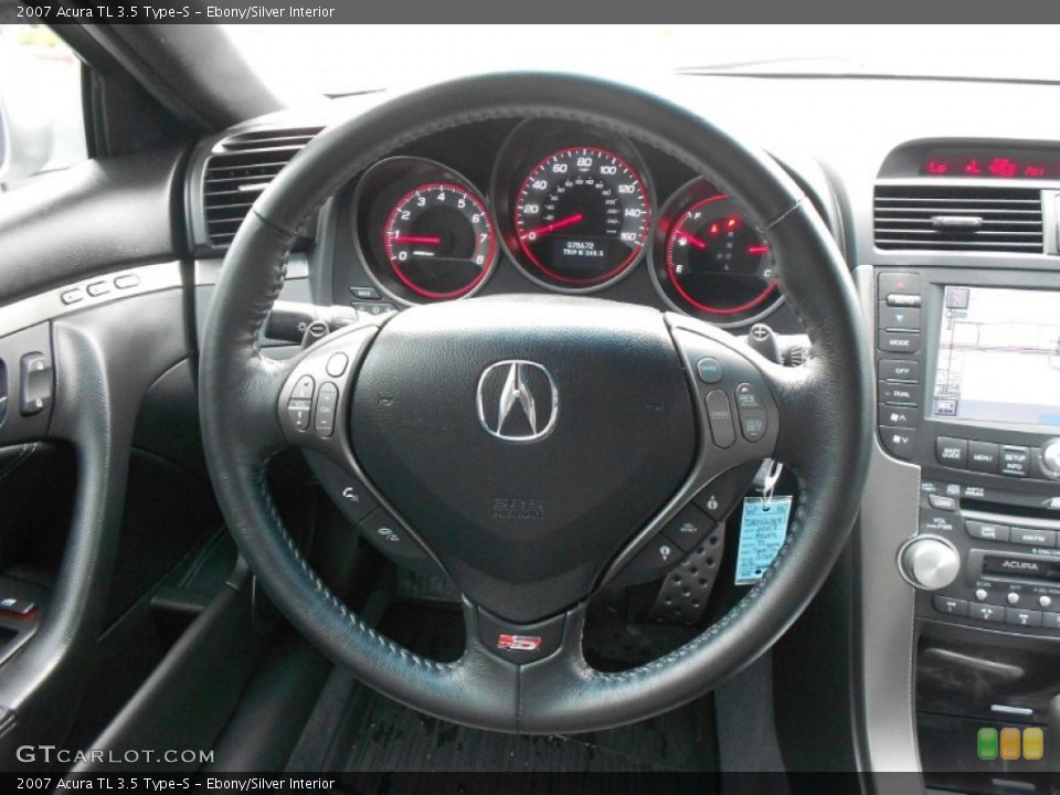 Ebony/Silver Interior Steering Wheel for the 2007 Acura TL 3.5 Type-S #66922072