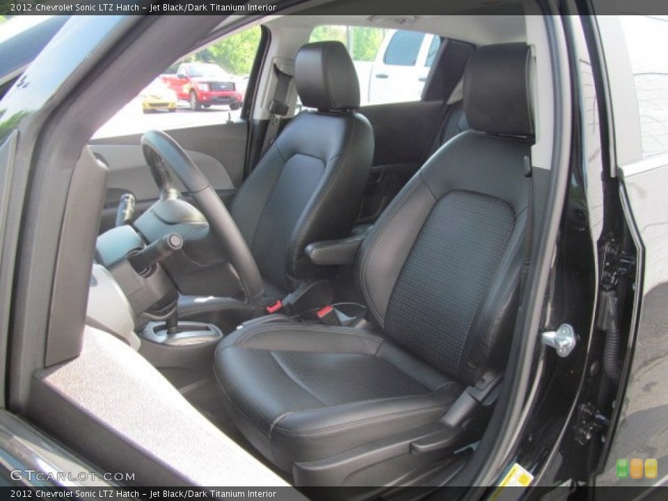 Jet Black/Dark Titanium Interior Front Seat for the 2012 Chevrolet Sonic LTZ Hatch #66922921