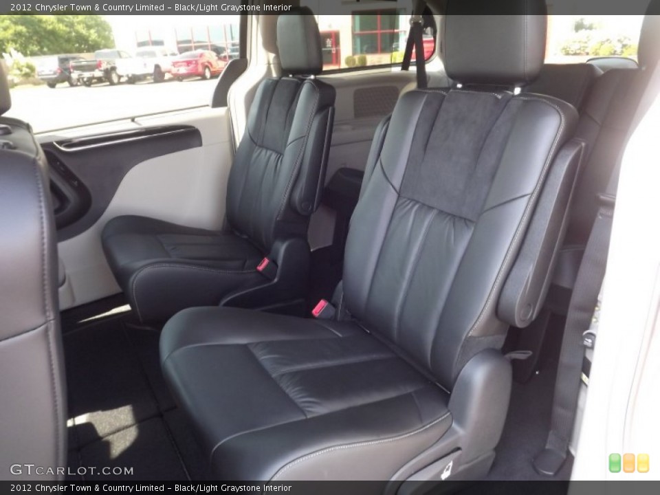 Black/Light Graystone Interior Rear Seat for the 2012 Chrysler Town & Country Limited #66923443