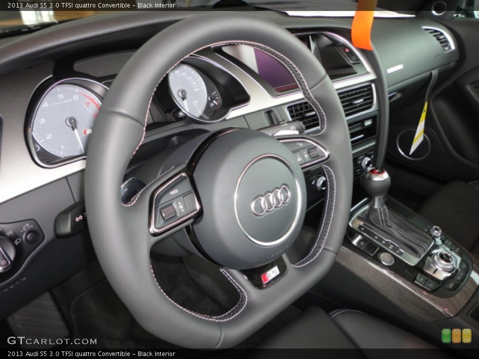 Black Interior Steering Wheel for the 2013 Audi S5 3.0 TFSI quattro Convertible #66927122