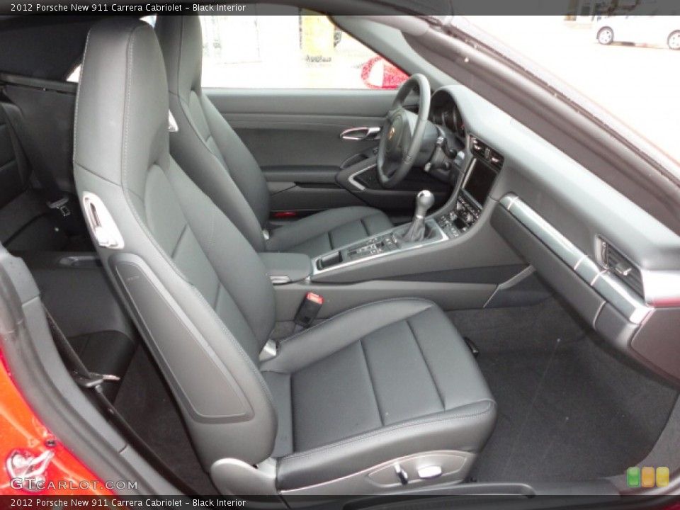 Black Interior Front Seat for the 2012 Porsche New 911 Carrera Cabriolet #66927388