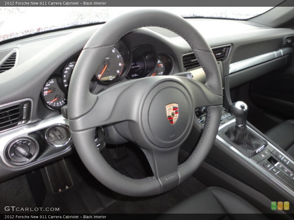 Black Interior Dashboard for the 2012 Porsche New 911 Carrera Cabriolet #66927407