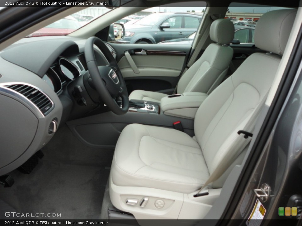 Limestone Gray Interior Front Seat for the 2012 Audi Q7 3.0 TFSI quattro #66927652