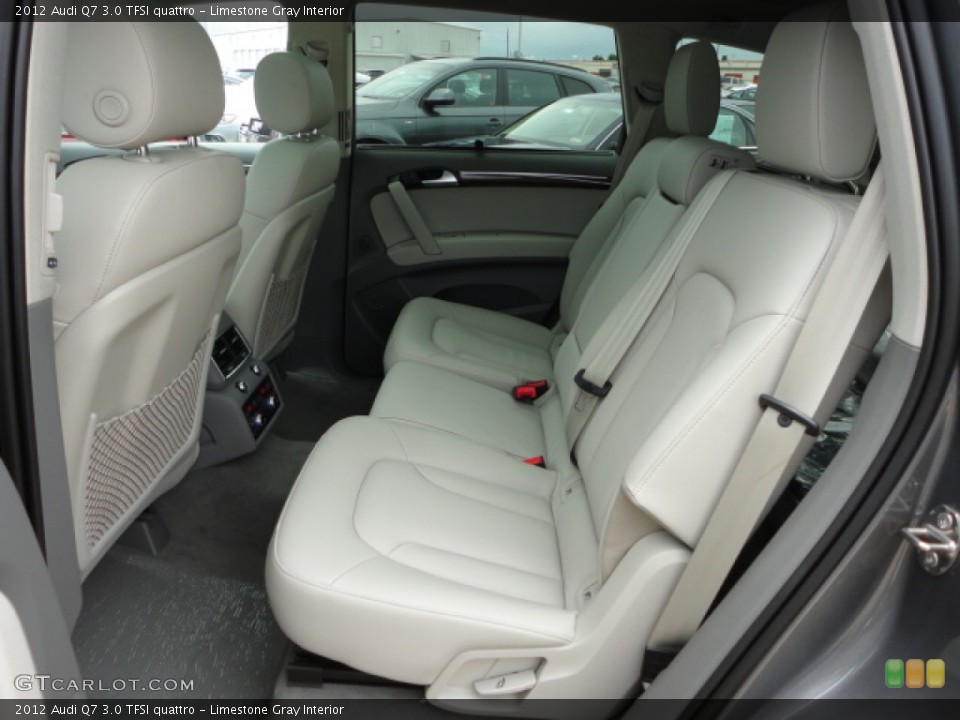 Limestone Gray Interior Rear Seat for the 2012 Audi Q7 3.0 TFSI quattro #66927658