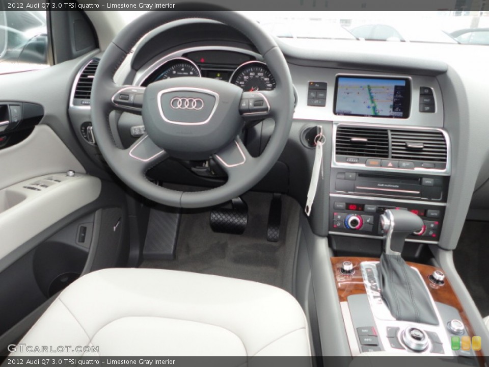Limestone Gray Interior Dashboard for the 2012 Audi Q7 3.0 TFSI quattro #66927673