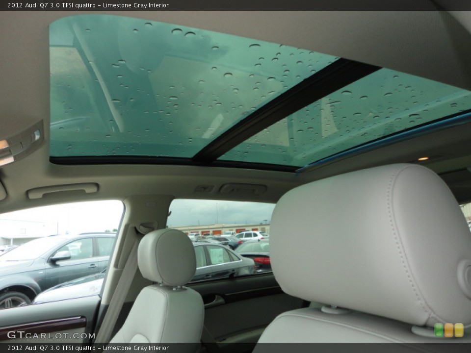 Limestone Gray Interior Sunroof for the 2012 Audi Q7 3.0 TFSI quattro #66927682
