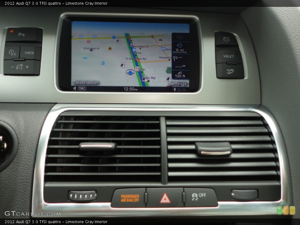Limestone Gray Interior Navigation for the 2012 Audi Q7 3.0 TFSI quattro #66927691