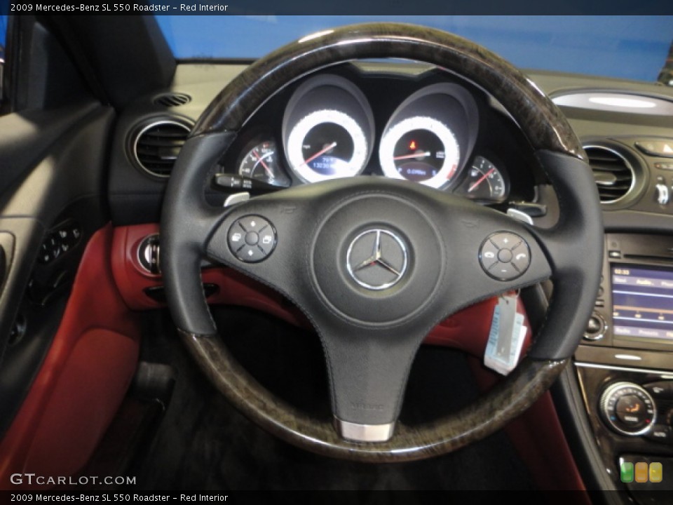 Red Interior Steering Wheel for the 2009 Mercedes-Benz SL 550 Roadster #66930482