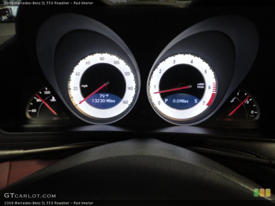 Red Interior Gauges for the 2009 Mercedes-Benz SL 550 Roadster #66930490