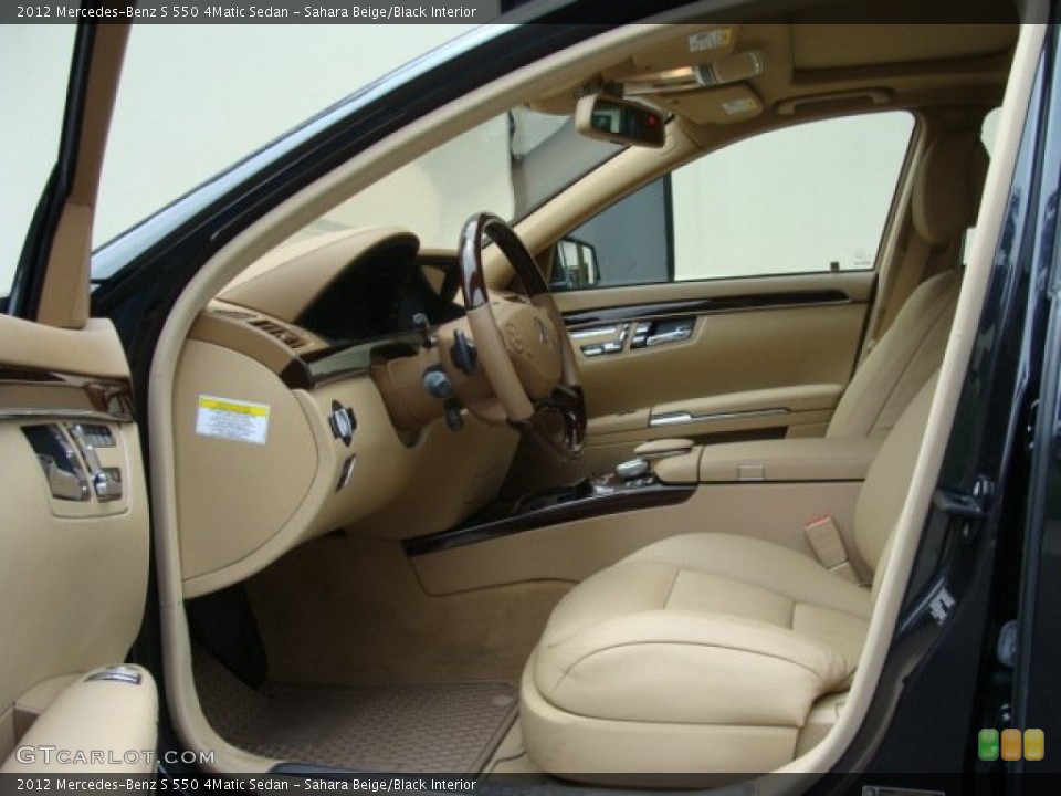 Sahara Beige/Black Interior Photo for the 2012 Mercedes-Benz S 550 4Matic Sedan #66940858