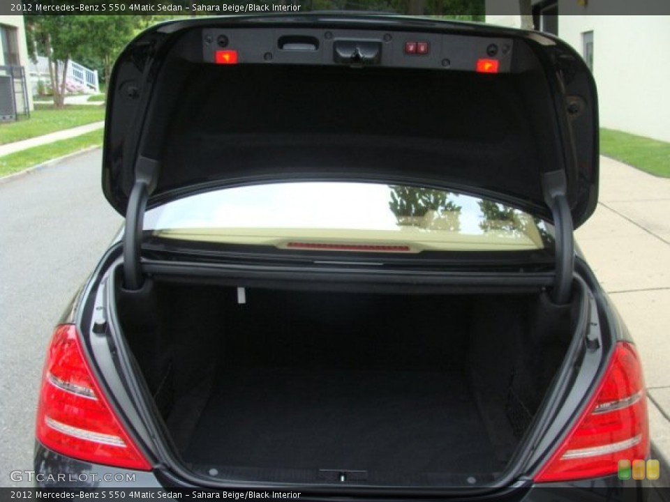 Sahara Beige/Black Interior Trunk for the 2012 Mercedes-Benz S 550 4Matic Sedan #66940912