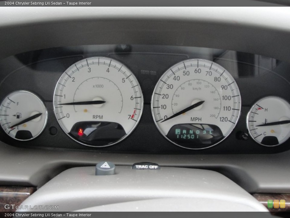 Taupe Interior Gauges for the 2004 Chrysler Sebring LXi Sedan #66944404