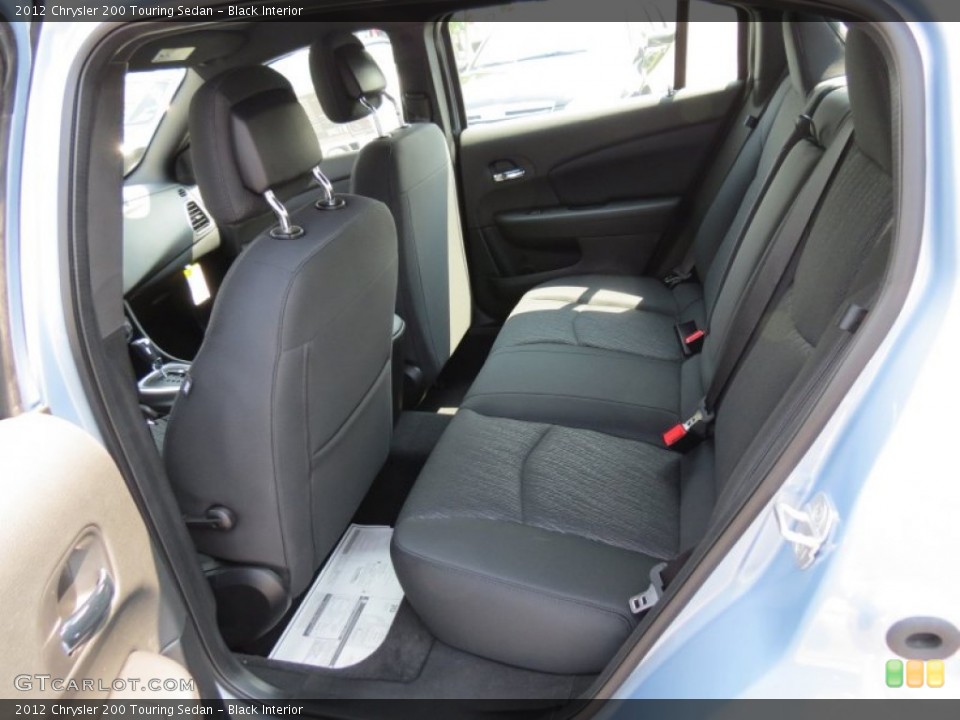 Black Interior Rear Seat for the 2012 Chrysler 200 Touring Sedan #66952384