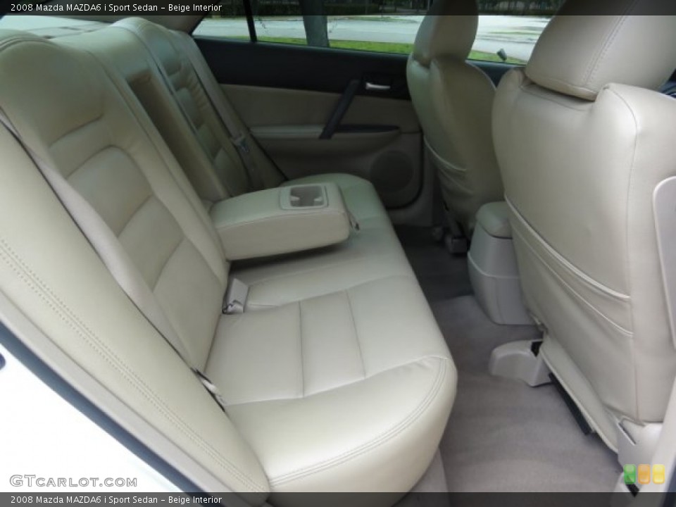 Beige Interior Rear Seat for the 2008 Mazda MAZDA6 i Sport Sedan #66952933