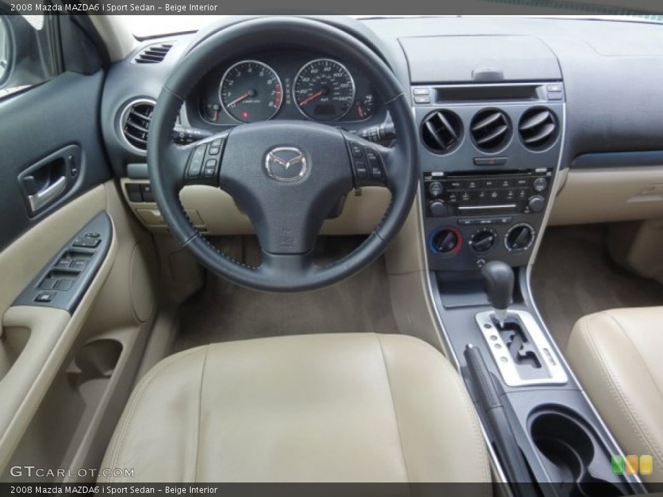 Beige Interior Dashboard for the 2008 Mazda MAZDA6 i Sport Sedan #66952975