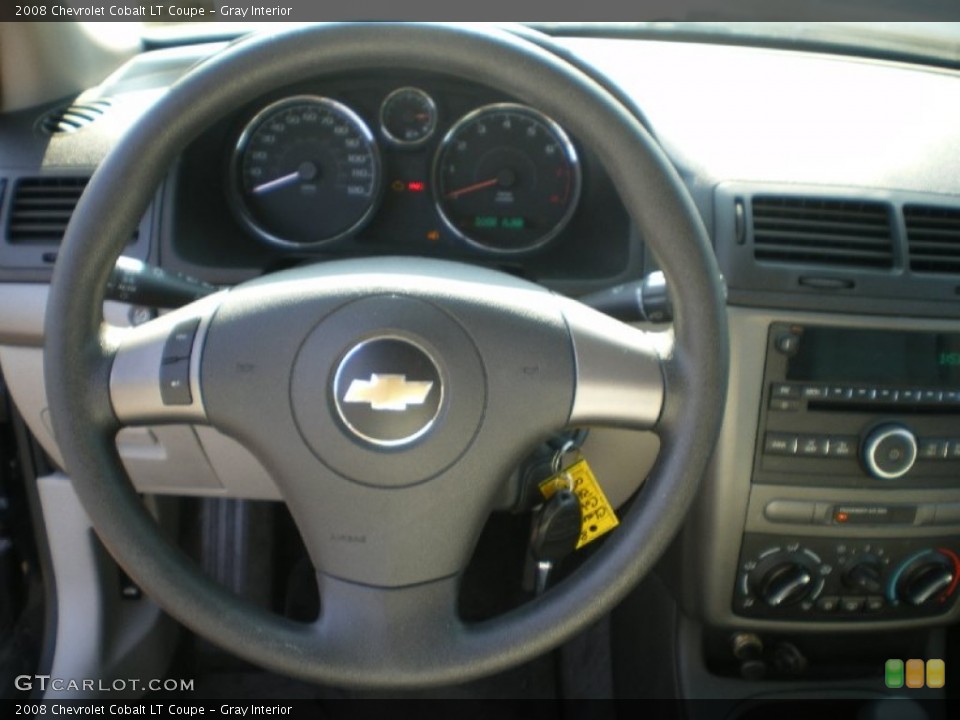 Gray Interior Steering Wheel for the 2008 Chevrolet Cobalt LT Coupe #66955609