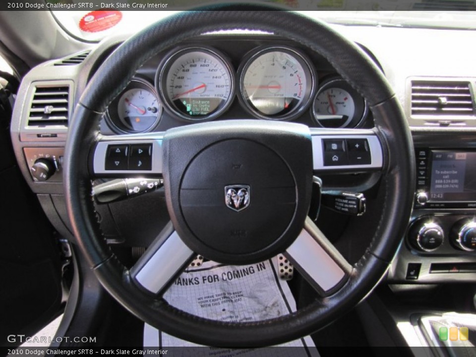 Dark Slate Gray Interior Steering Wheel for the 2010 Dodge Challenger SRT8 #66957544