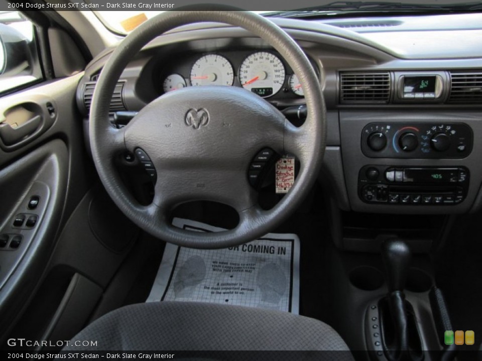 Dark Slate Gray Interior Steering Wheel for the 2004 Dodge Stratus SXT Sedan #66959242