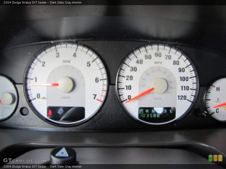 Dark Slate Gray Interior Gauges for the 2004 Dodge Stratus SXT Sedan #66959252