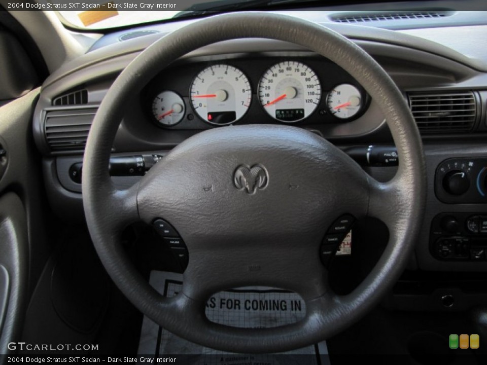 Dark Slate Gray Interior Steering Wheel for the 2004 Dodge Stratus SXT Sedan #66959260