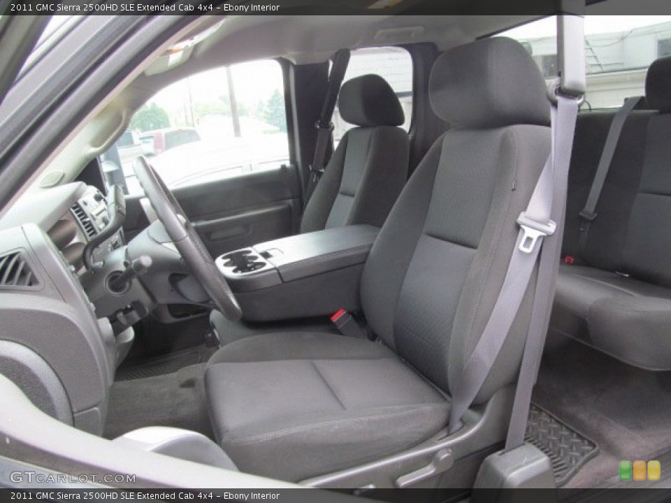 Ebony Interior Photo for the 2011 GMC Sierra 2500HD SLE Extended Cab 4x4 #66960352