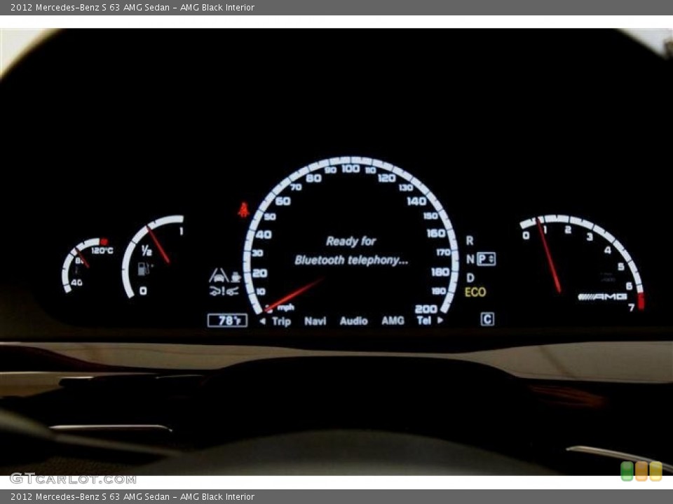 AMG Black Interior Gauges for the 2012 Mercedes-Benz S 63 AMG Sedan #66962802