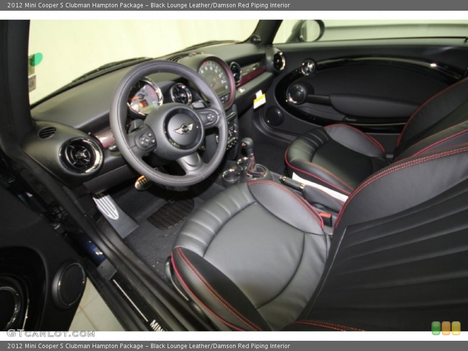 Black Lounge Leather/Damson Red Piping Interior Dashboard for the 2012 Mini Cooper S Clubman Hampton Package #66966583