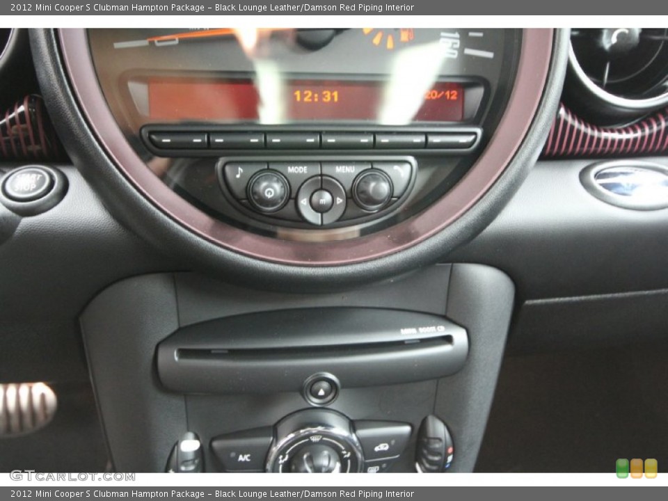 Black Lounge Leather/Damson Red Piping Interior Controls for the 2012 Mini Cooper S Clubman Hampton Package #66966616