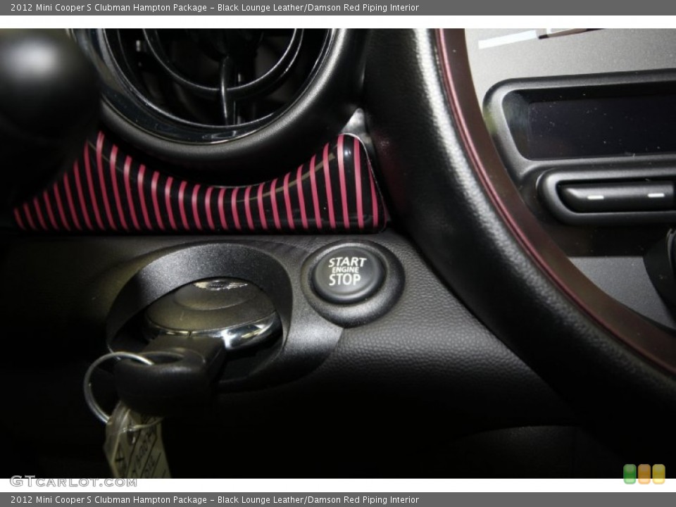 Black Lounge Leather/Damson Red Piping Interior Controls for the 2012 Mini Cooper S Clubman Hampton Package #66966643