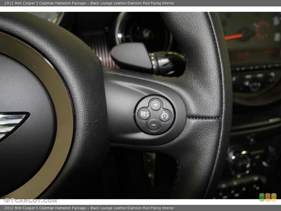 Black Lounge Leather/Damson Red Piping Interior Controls for the 2012 Mini Cooper S Clubman Hampton Package #66966652