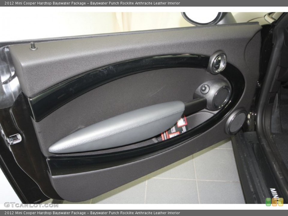 Bayswater Punch Rocklite Anthracite Leather Interior Door Panel for the 2012 Mini Cooper Hardtop Bayswater Package #66967231