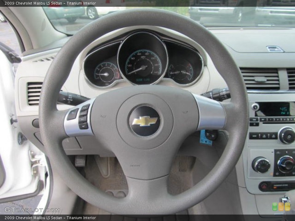 Titanium Interior Steering Wheel for the 2009 Chevrolet Malibu LS Sedan #66967256