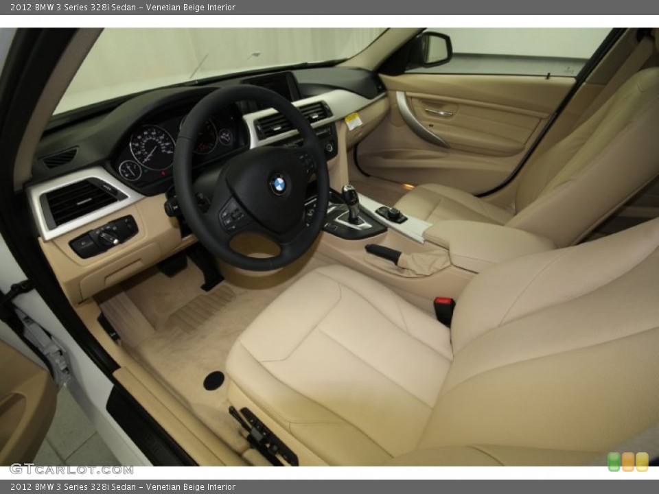 Venetian Beige Interior Prime Interior for the 2012 BMW 3 Series 328i Sedan #66969709