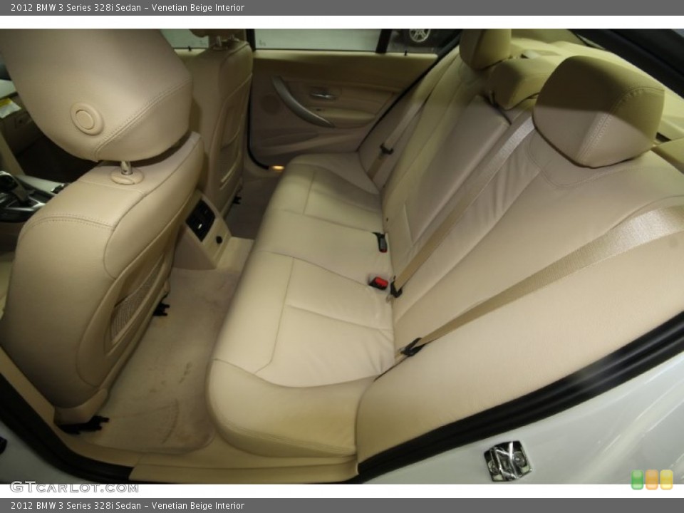 Venetian Beige Interior Rear Seat for the 2012 BMW 3 Series 328i Sedan #66969718