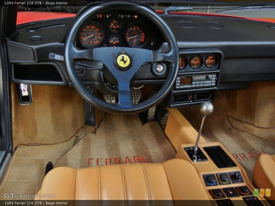 Beige Interior Dashboard for the 1989 Ferrari 328 GTB #66970699