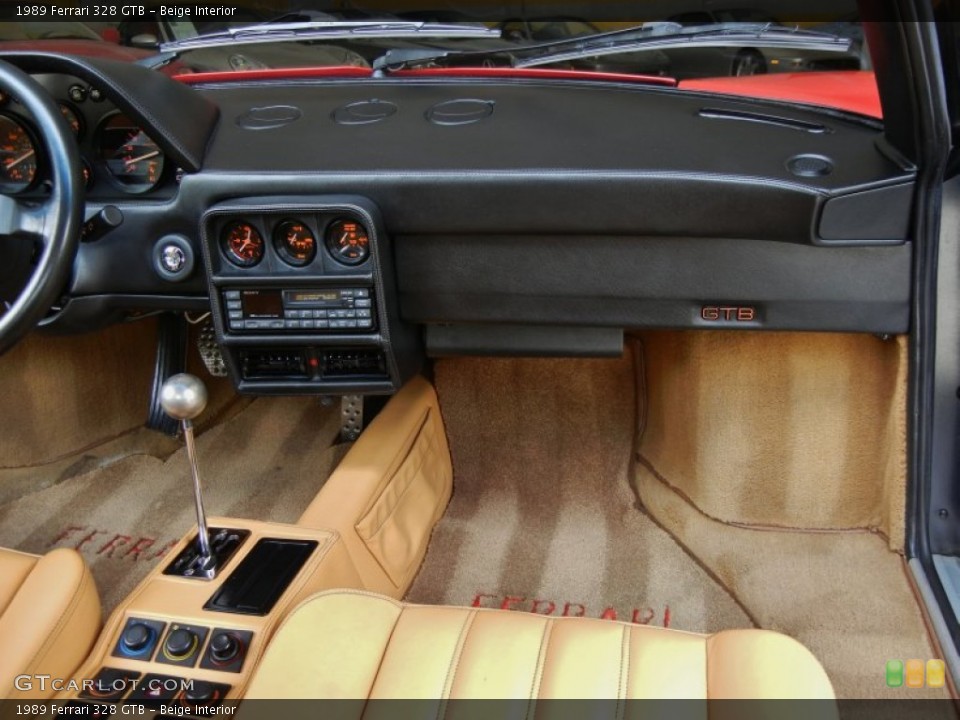 Beige Interior Dashboard for the 1989 Ferrari 328 GTB #66970708