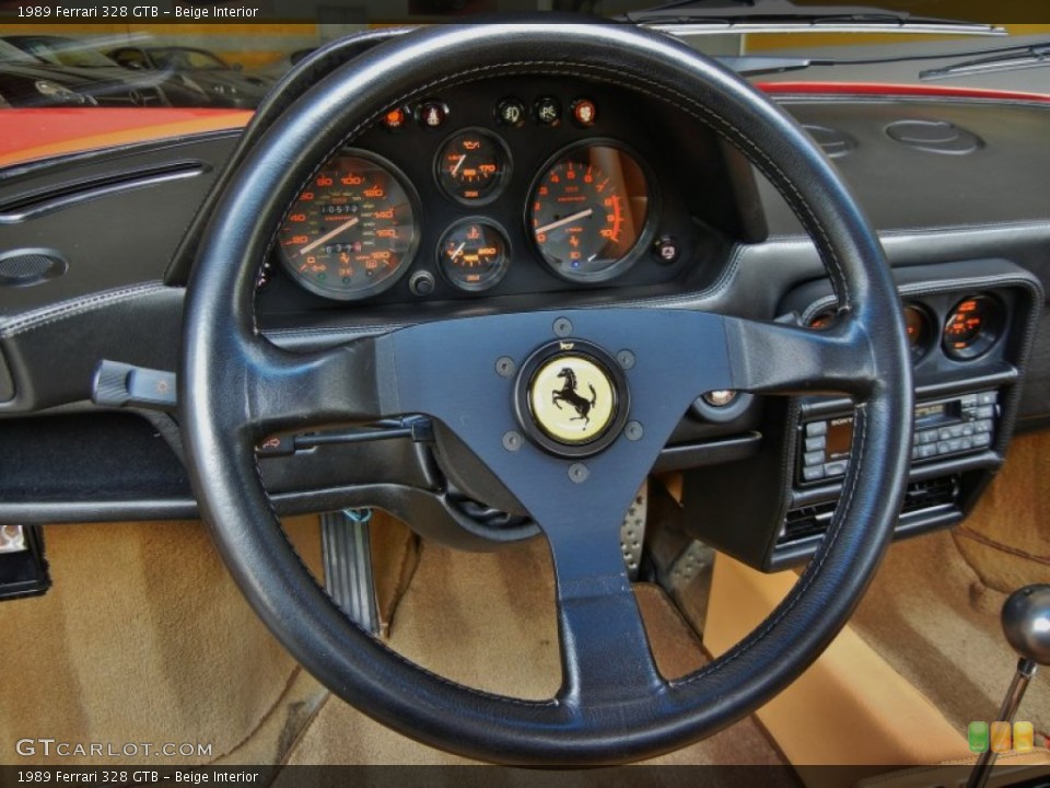 Beige Interior Steering Wheel for the 1989 Ferrari 328 GTB #66970744