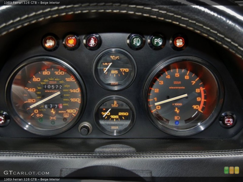 Beige Interior Gauges for the 1989 Ferrari 328 GTB #66970753
