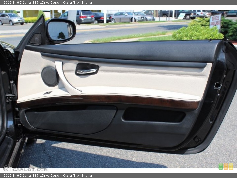 Oyster/Black Interior Door Panel for the 2012 BMW 3 Series 335i xDrive Coupe #66974818