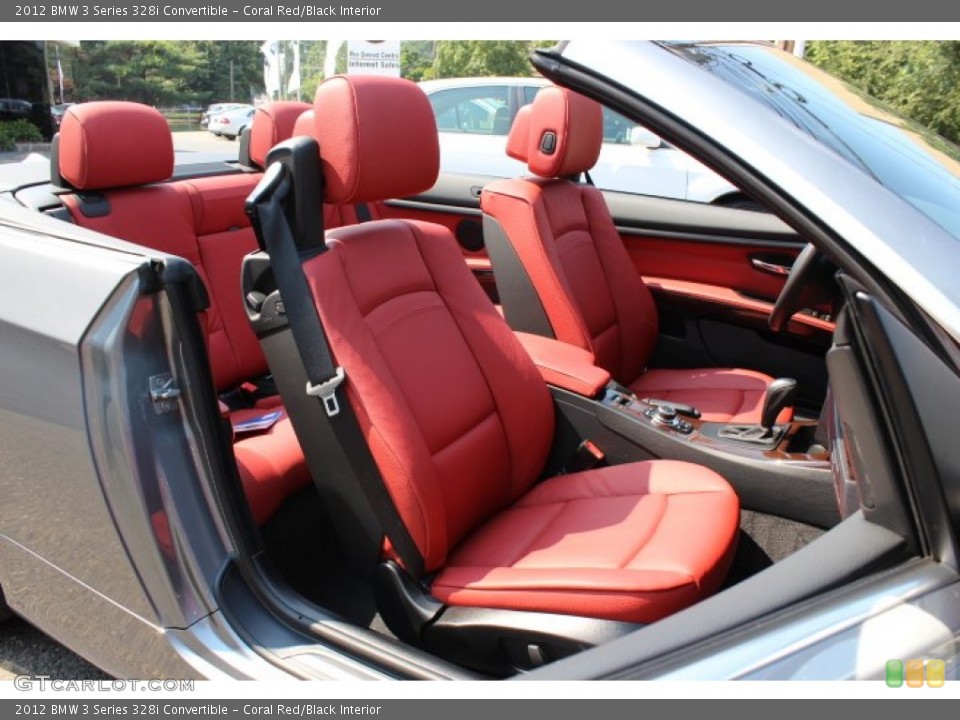 Coral Red/Black Interior Photo for the 2012 BMW 3 Series 328i Convertible #66975448