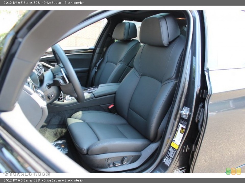 Black Interior Front Seat for the 2012 BMW 5 Series 528i xDrive Sedan #66975610
